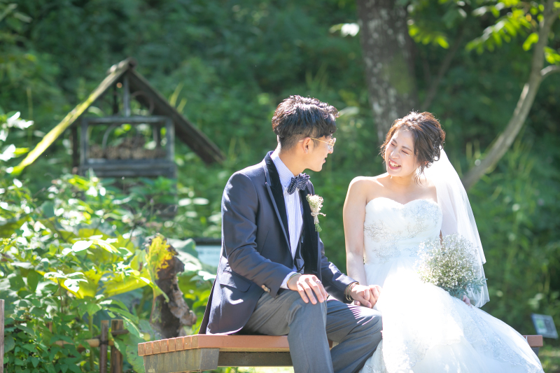 美しい緑と花々＊野草園ドレス×ロケーション＊