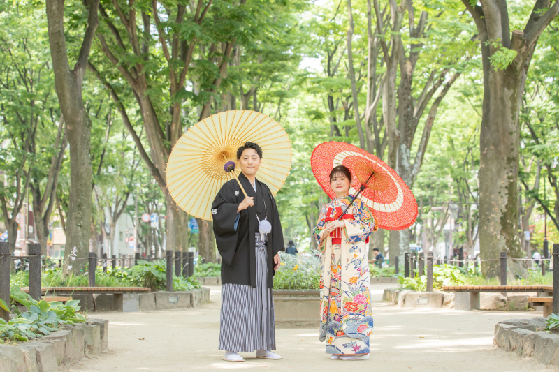 【緑が美しい♪】街並みフォトウェディング