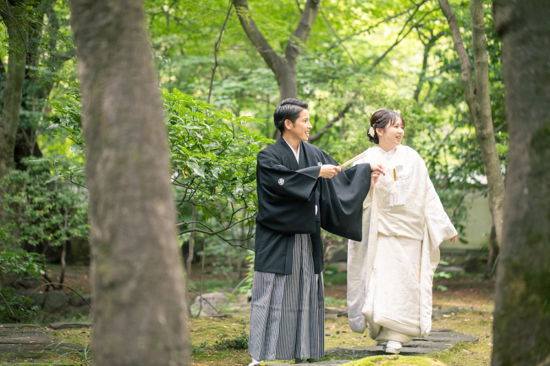 和装にぴったりな・・・!お茶室&庭園フォト
