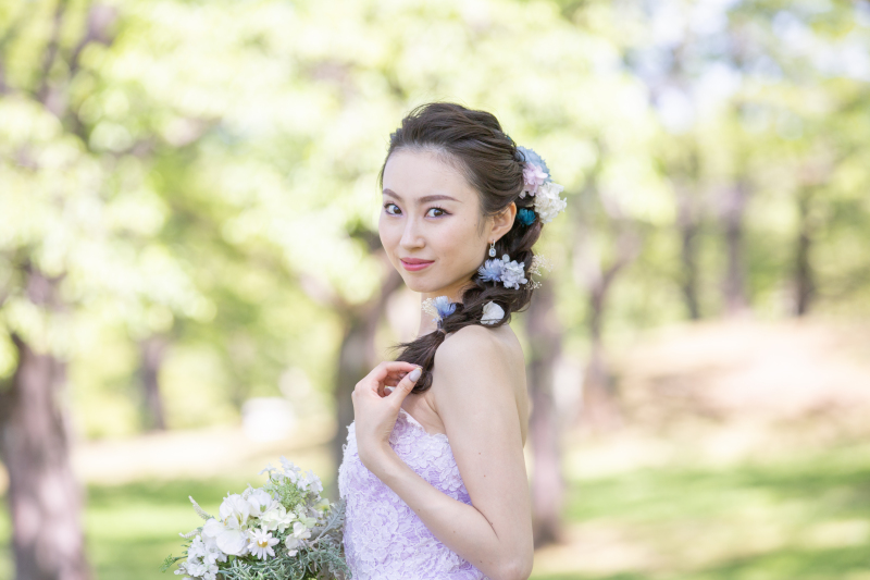 ヘアスタイルにもこだわって♪