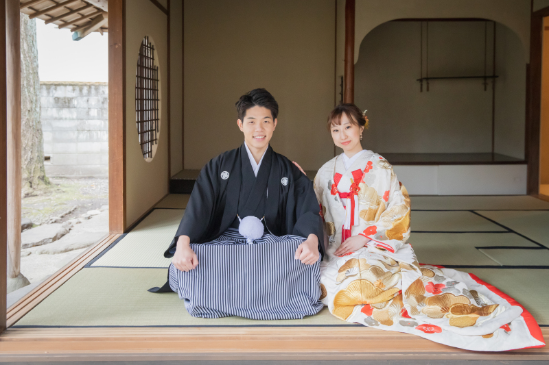 和装にぴったりなお茶室&庭園フォト