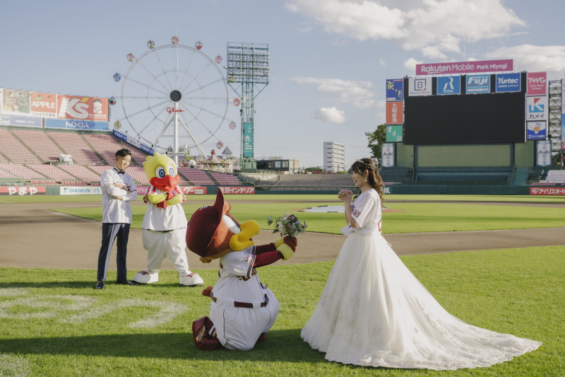 楽天ファン必見!楽天モバイルパークで叶えるフォトウェディング*