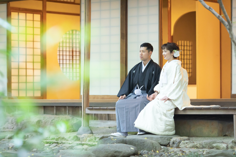 和装にぴったりなお茶室&庭園フォト