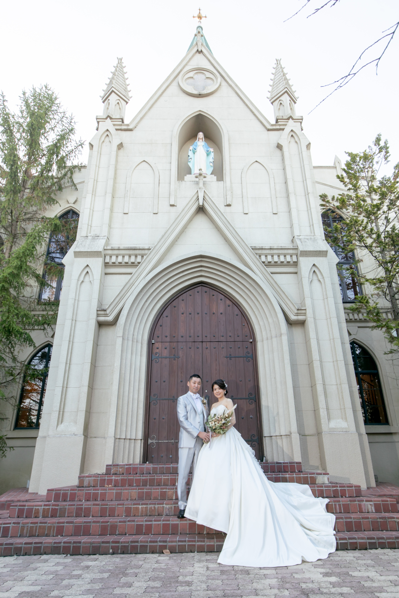 チャペルで結婚写真を♡