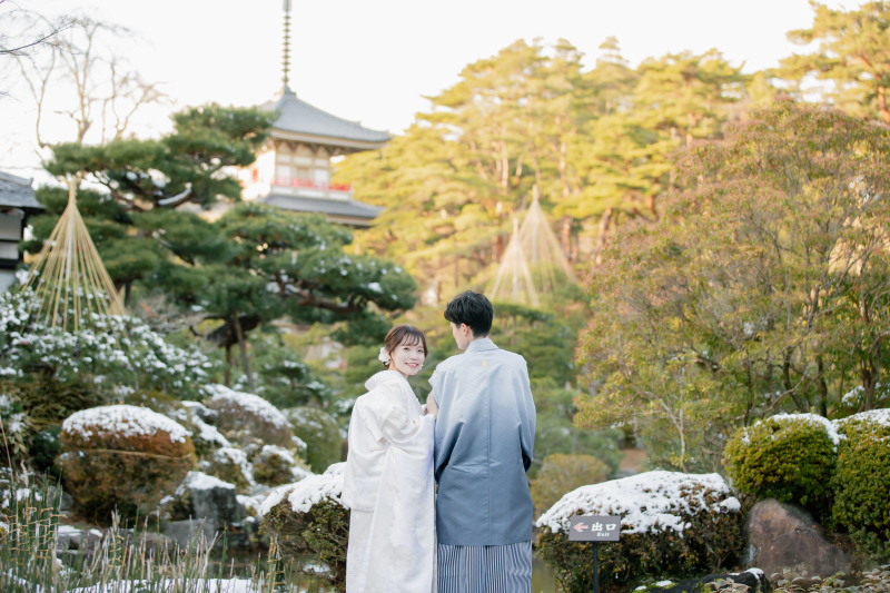 日本庭園で季節感あふれるお写真を!