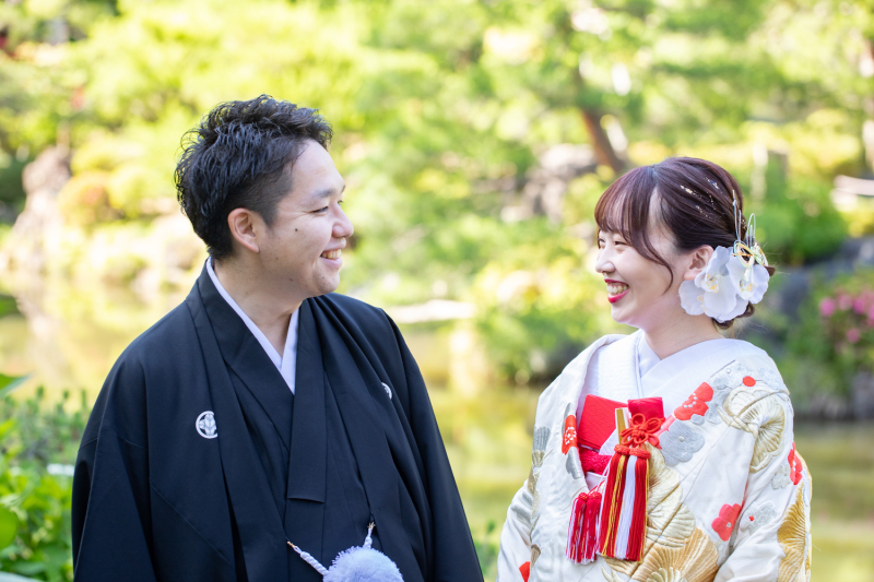 \和装ロケフォトにぴったり/日本庭園での撮影の様子をご紹介♪