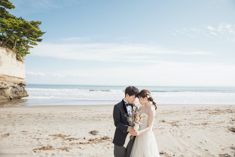 自然体なお二人を！海ロケーションフォト