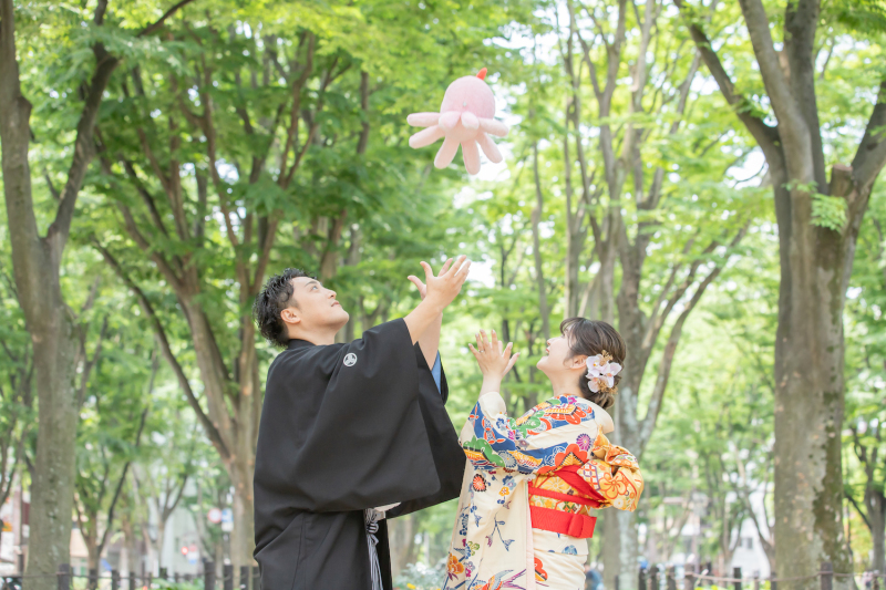 【緑が美しい♪】街並みフォトウェディング