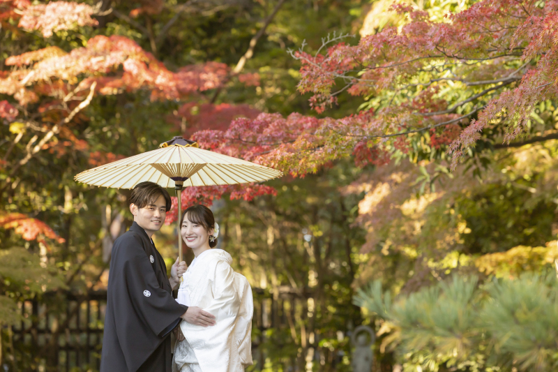 ＼ご予約急増中／紅葉シーズンのフォトウェディング♪