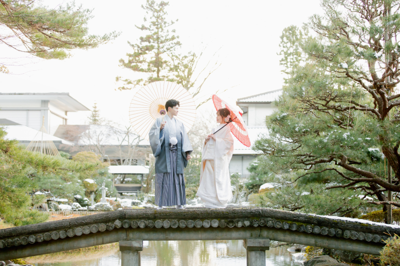 日本庭園で季節感あふれるお写真を!