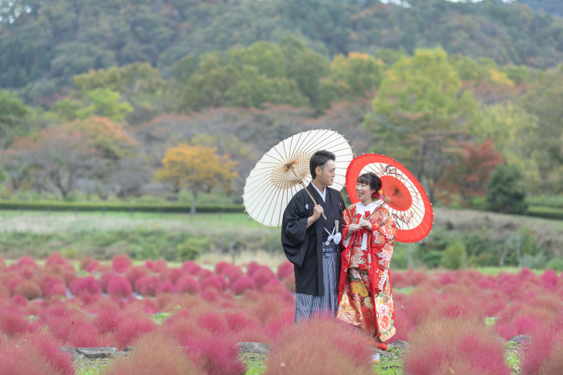 【たくさんの花々に囲まれて…♪】国営みちのく杜の湖畔公園ロケフォト♡