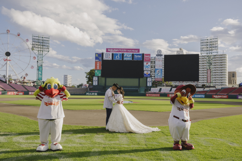 楽天ファン必見!楽天モバイルパークで叶えるフォトウェディング*