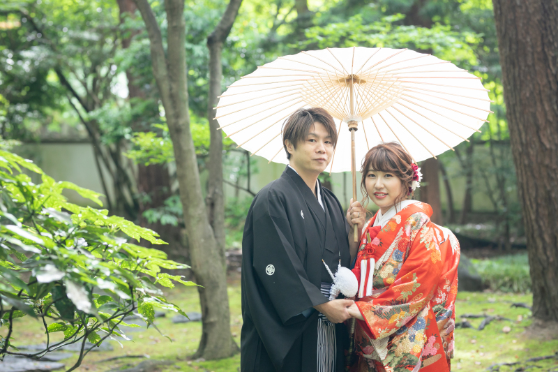 和装にぴったりなお茶室&庭園フォト