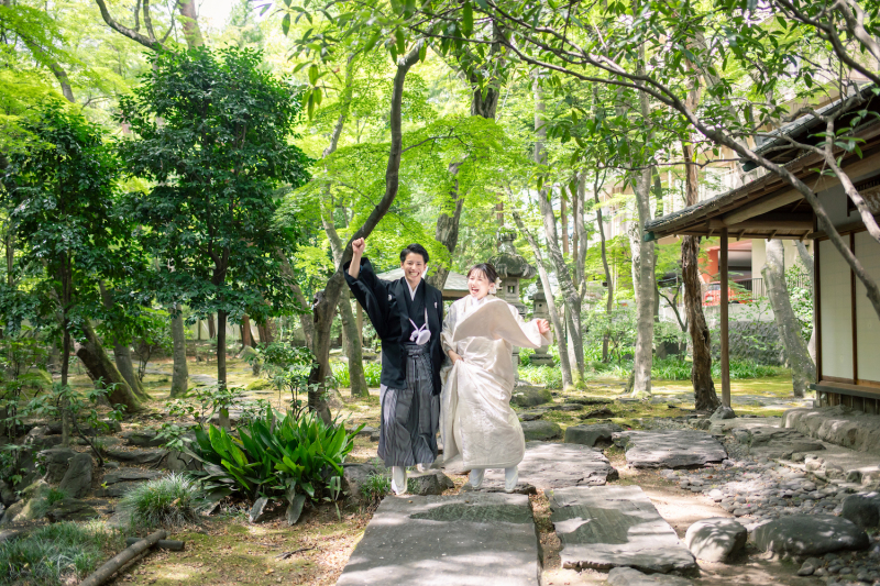 和装にぴったりな・・・!お茶室&庭園フォト
