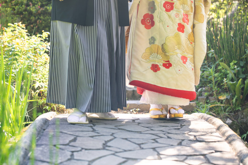 \和装ロケフォトにぴったり/日本庭園での撮影の様子をご紹介♪