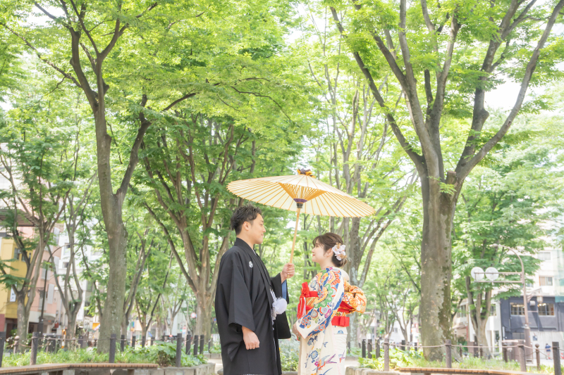 【緑が美しい♪】街並みフォトウェディング