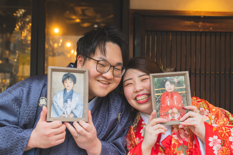 成長を感じる1枚に。幼少期の写真とウェディングフォトを撮影しよう