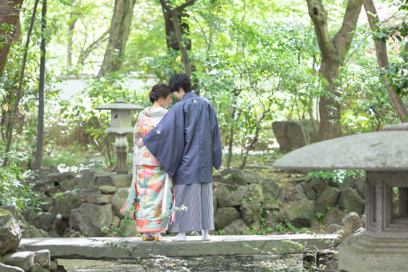 和装にぴったりなお茶室&庭園フォト