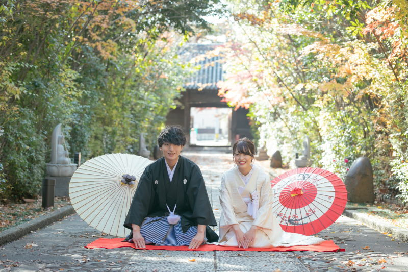 結婚報告のハガキや年賀状の写真に♪