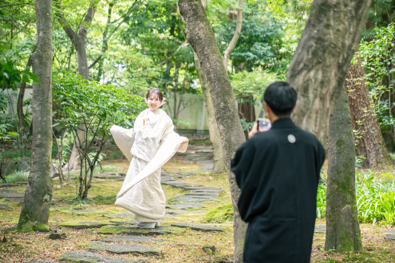 和装にぴったりな・・・!お茶室&庭園フォト