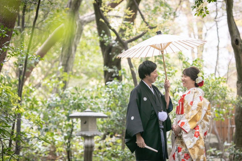 和装にぴったりなお茶室&庭園フォト