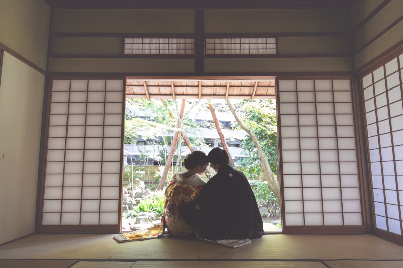和装にぴったりなお茶室&庭園フォト