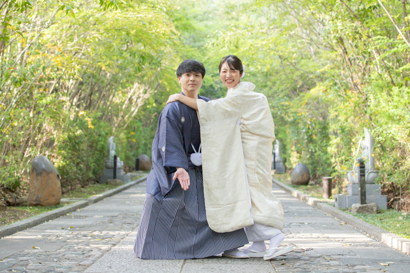 新緑で和装フォトウェディング♪