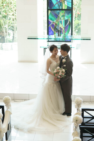 チャペルでウェディングフォト♡ご家族・ご友人も一緒に♪