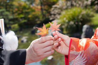 秋に人気の和装撮影！