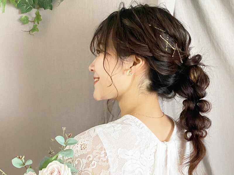 編み下ろしヘア♡