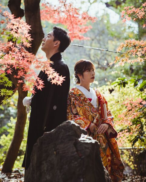 彩る紅葉、高輪の寺院で特別な一枚【高輪】