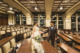 歴史的建築物でメモリアルフォトを