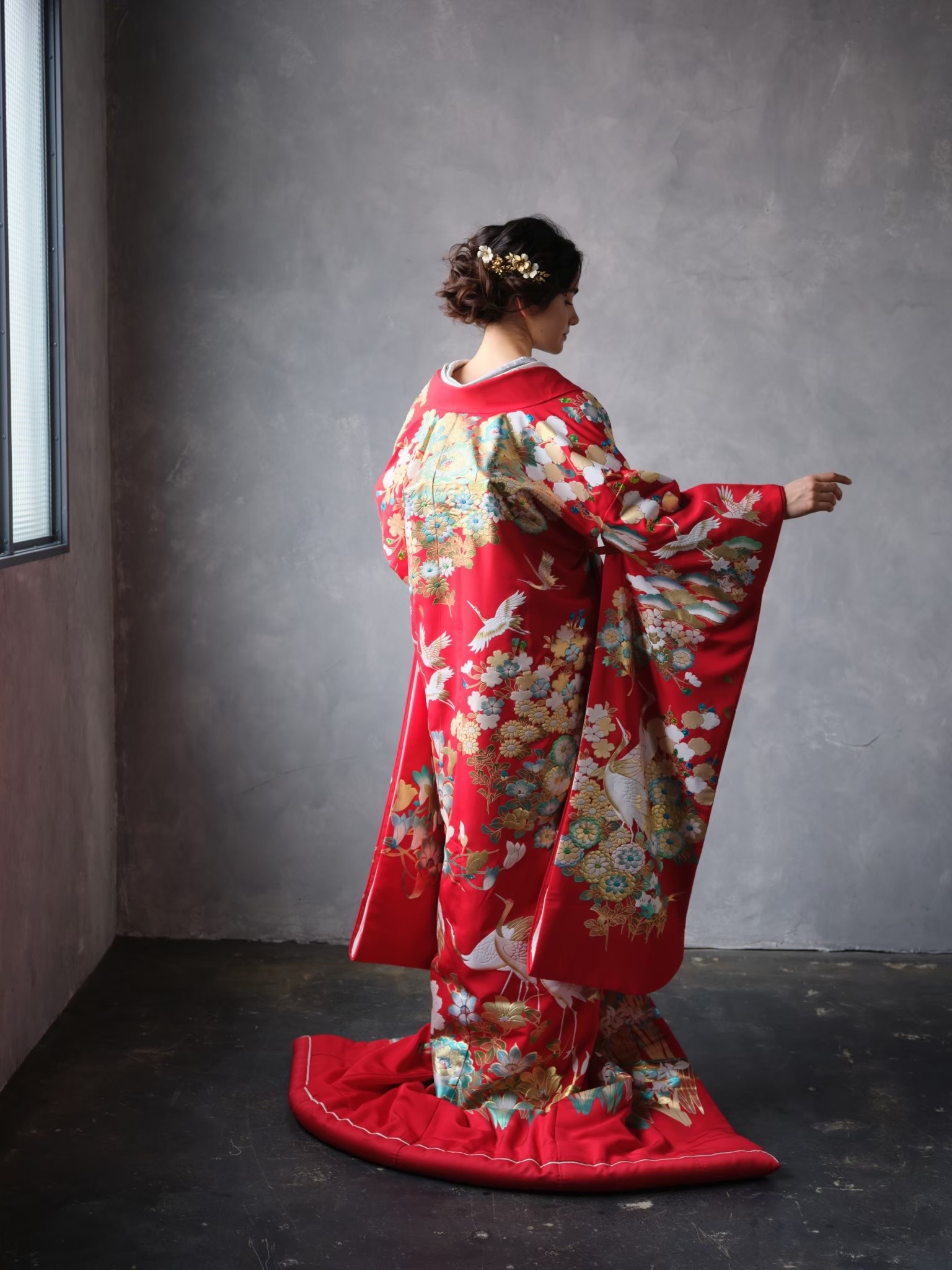 美品☆色打掛☆ m-565