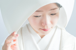 白無垢は綿帽子で決まり!