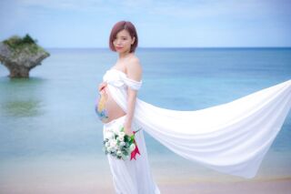 マタニティフォトプランのベリーペイント付きで素敵な思い出♬