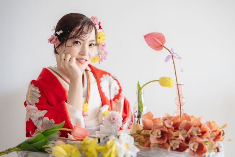 お花に囲まれて叶える心ときめくスタジオ撮影！