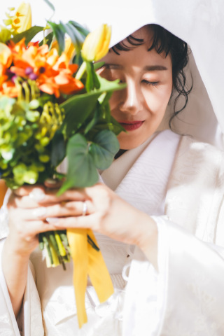 角隠しと綿帽子