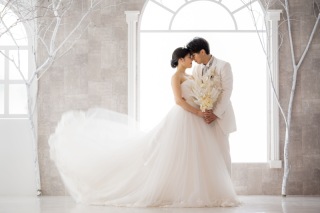 プリンセスラインのウェディングドレス