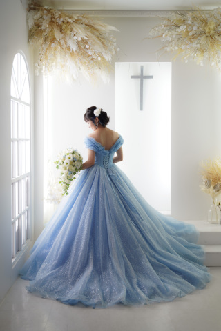 寒色カラードレス