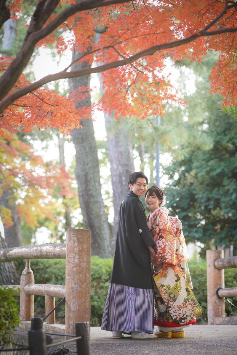 中村公園での紅葉ロケーションフォト