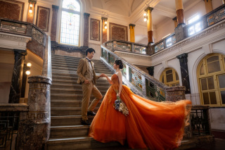 暖色系カラードレス