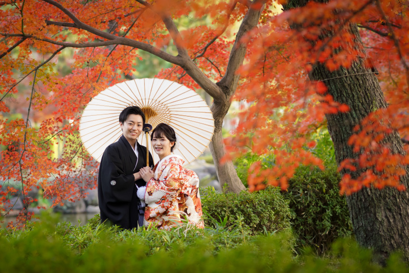 中村公園での紅葉ロケーションフォト