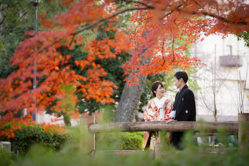 中村公園での紅葉ロケーションフォト