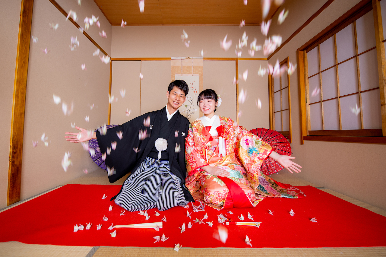 折り鶴シャワー 公開日 22年2月19日 名古屋スタジオcarpe Diem カルペディエム 愛知県でフォトウェディング探すならphotorait