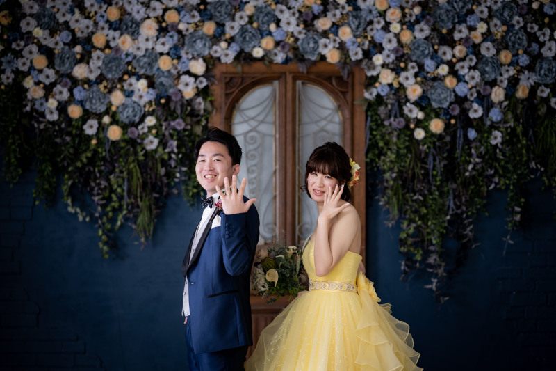 洋装のスタジオ撮影