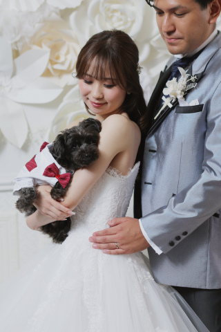 ペットと一緒に撮影