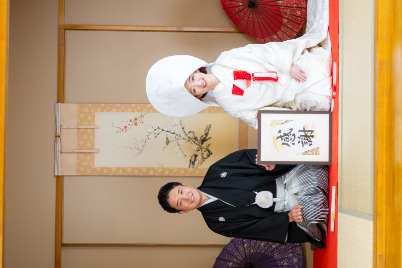 花嫁衣装の王道！白無垢綿帽子です