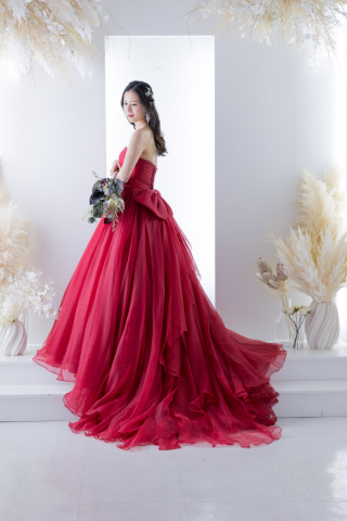 暖色系カラードレス