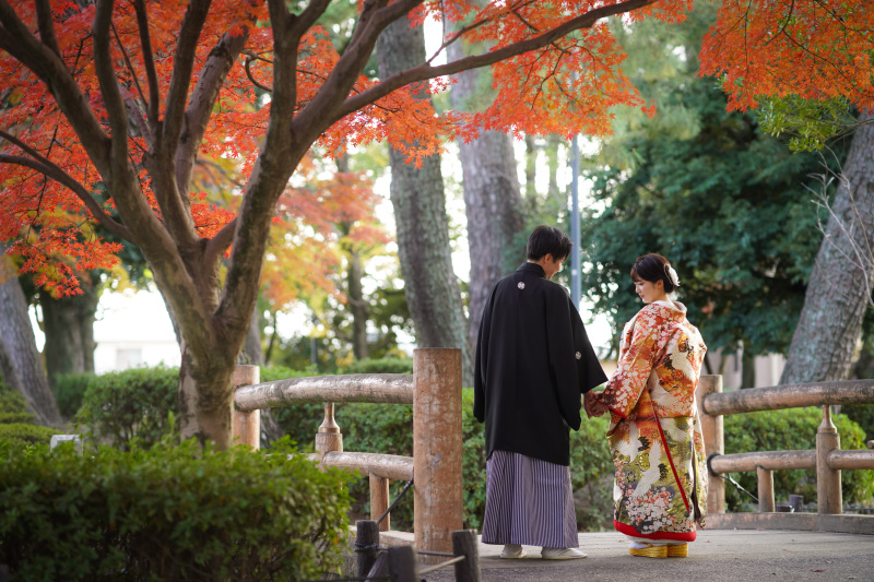 中村公園での紅葉ロケーションフォト