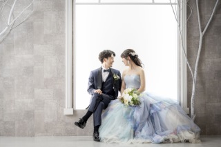 水色・ブルーのカラードレス